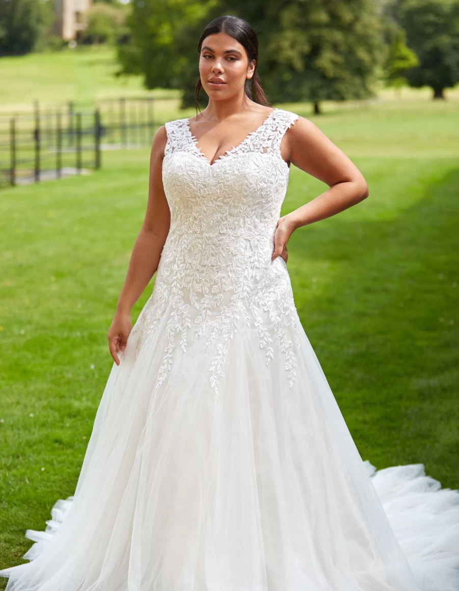 "Viva Bride Renell Blush Wedding Dress for Women – Elegant Bridal Gown"