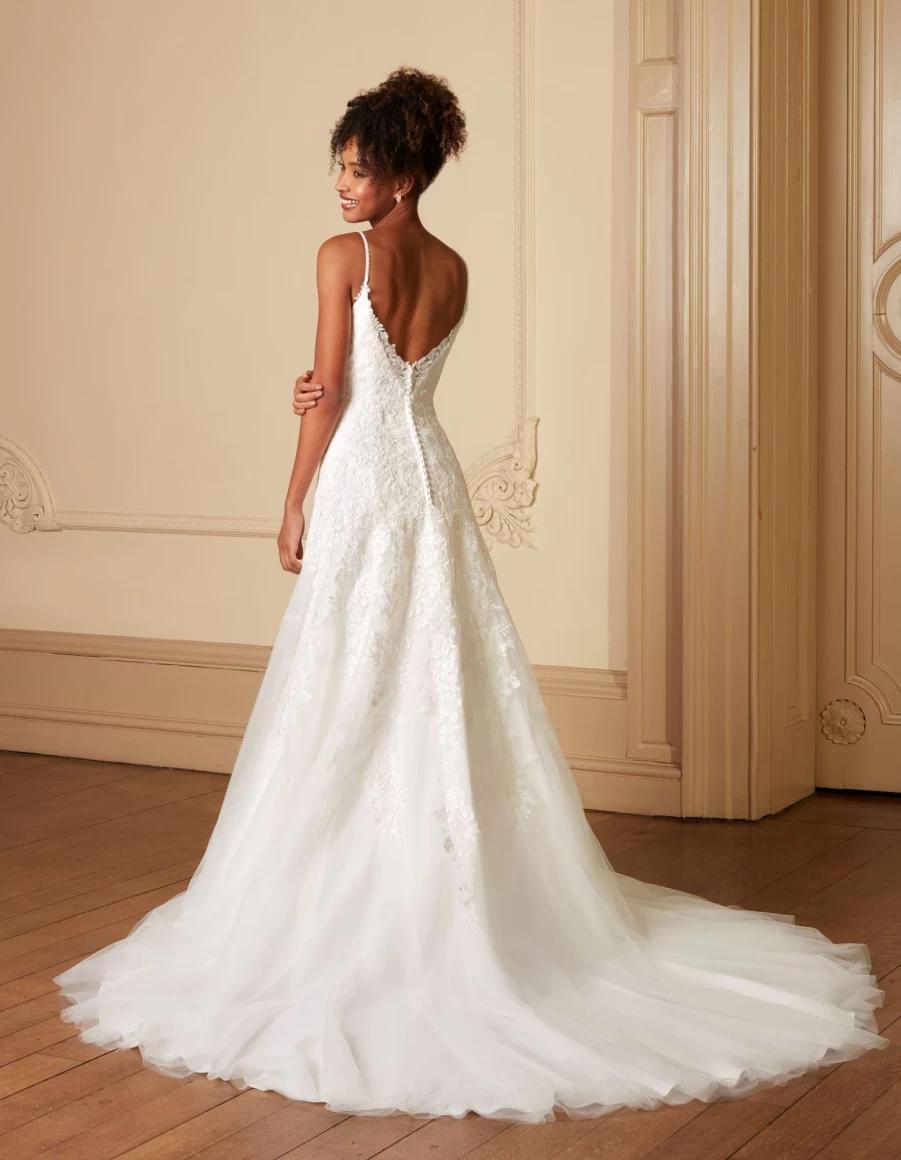 "Viva Bride Tess Blush Wedding Dress for Women – Elegant Bridal Gown"