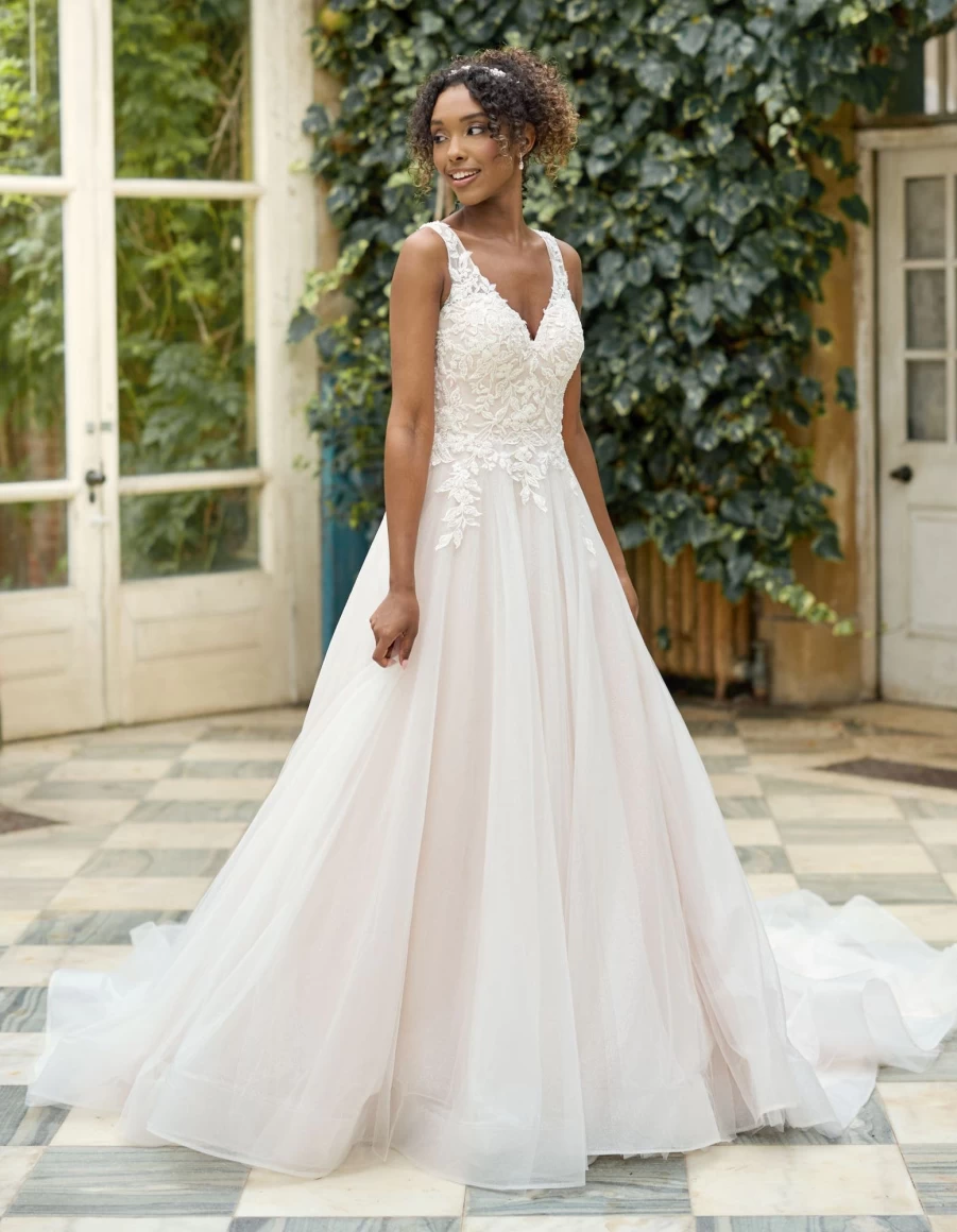 "Viva Bride Vallie Blush Wedding Dress for Women – Elegant Bridal Gown"